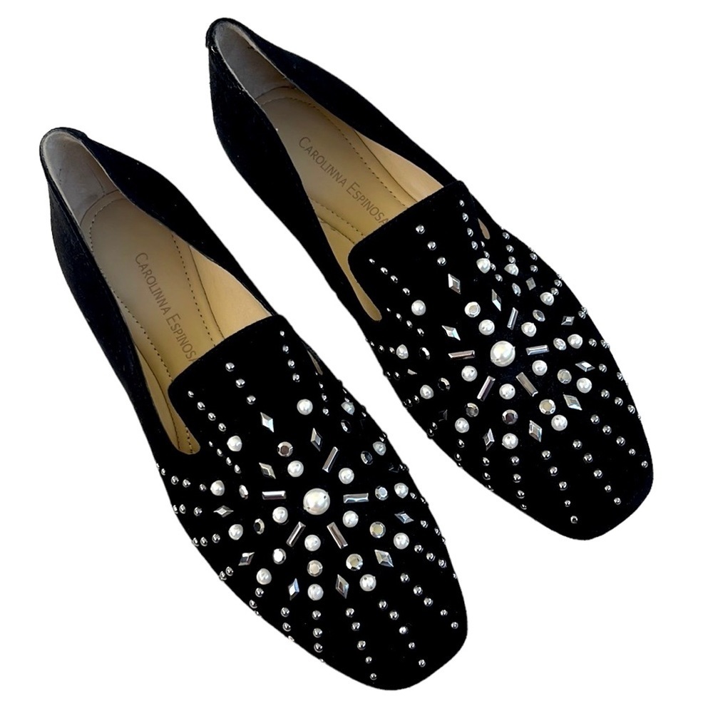 Like New Carolina Espinosa Studded Leather Flats